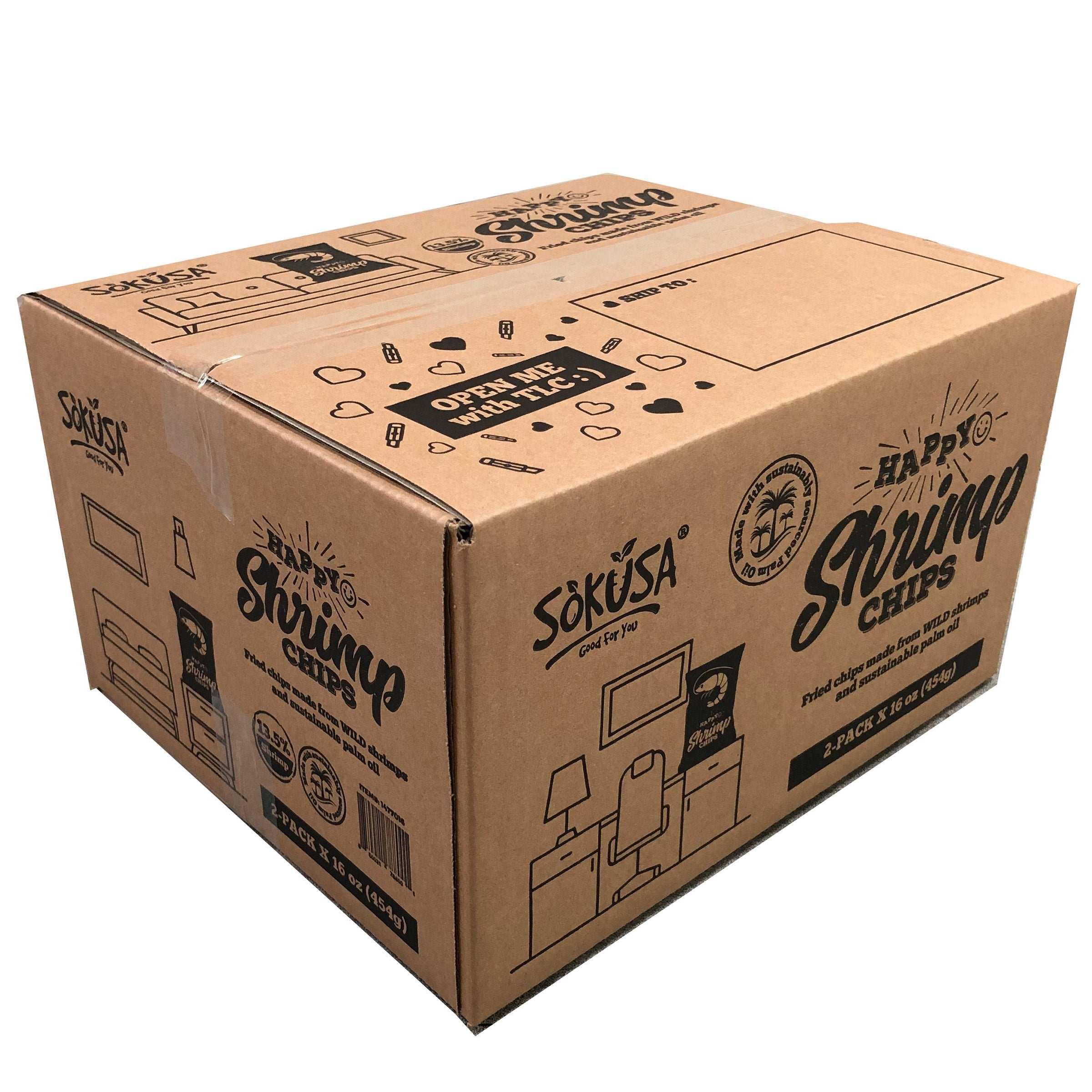 Shrimp Chips with Garlic and Butter 16 oz 2-pack - USA MEGA SHOP