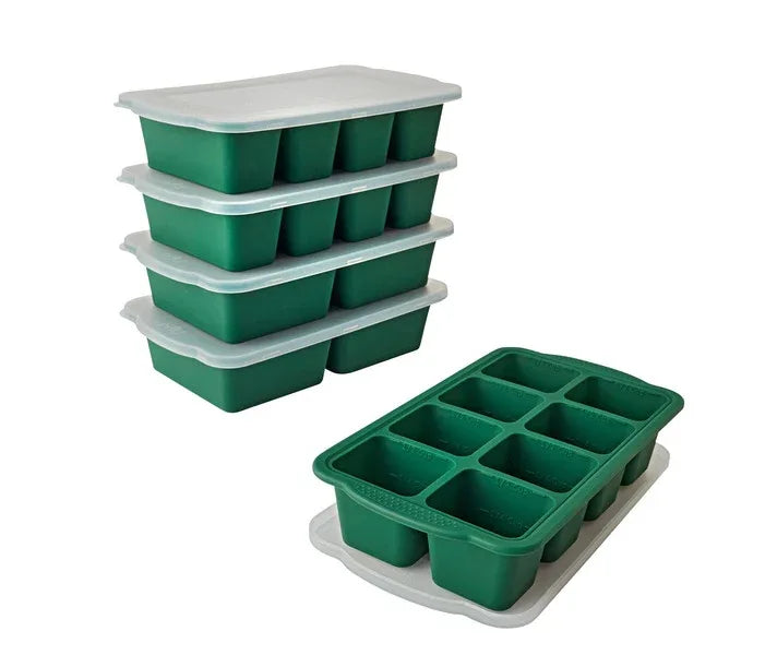 Silicone Freezer Trays with Lids, 5 pack