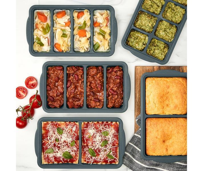 Silicone Freezer Trays with Lids, 5 pack