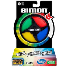 Handheld electronic game with four colored light buttons, black body (green, red, yellow, blue)