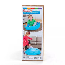 Boxed Simplay3 climbing dome with wobble disk toy, blue base and dome