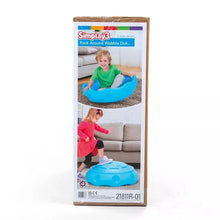 Boxed blue wobble disk and climbing dome toy set for toddlers.