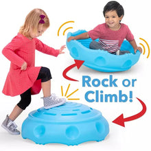 Blue wobble disk base with climbing dome and molded bumps