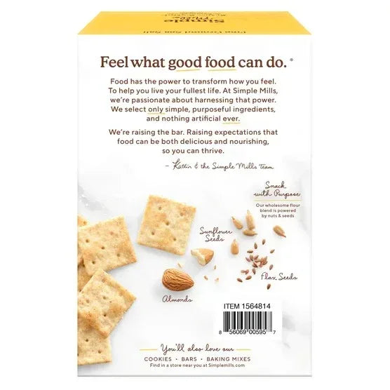 Simple Mills Almond Flour Sea Salt Crackers, 10 oz, 2-count