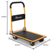 Simpli-Magic Foldable Platform Push Cart Hand Truck Dolly, 330 lb Capacity, Steel Flatbed with Swivel Wheels