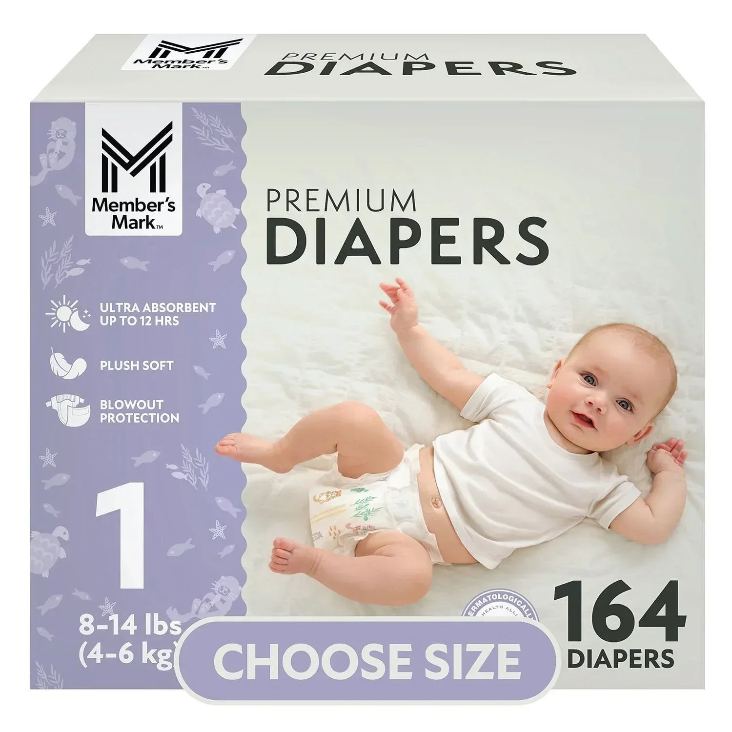 Member's Mark Premium Baby Diapers, Choose Size