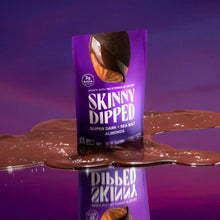SkinnyDipped super dark sea-salt almond snack bag with chocolate-covered dip