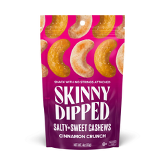 SkinnyDipped Cinnamon Crunch Cashews, 4oz