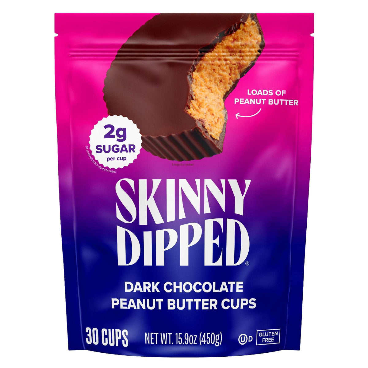Skinny Dipped Cups, Dark Chocolate Peanut Butter, 30-count