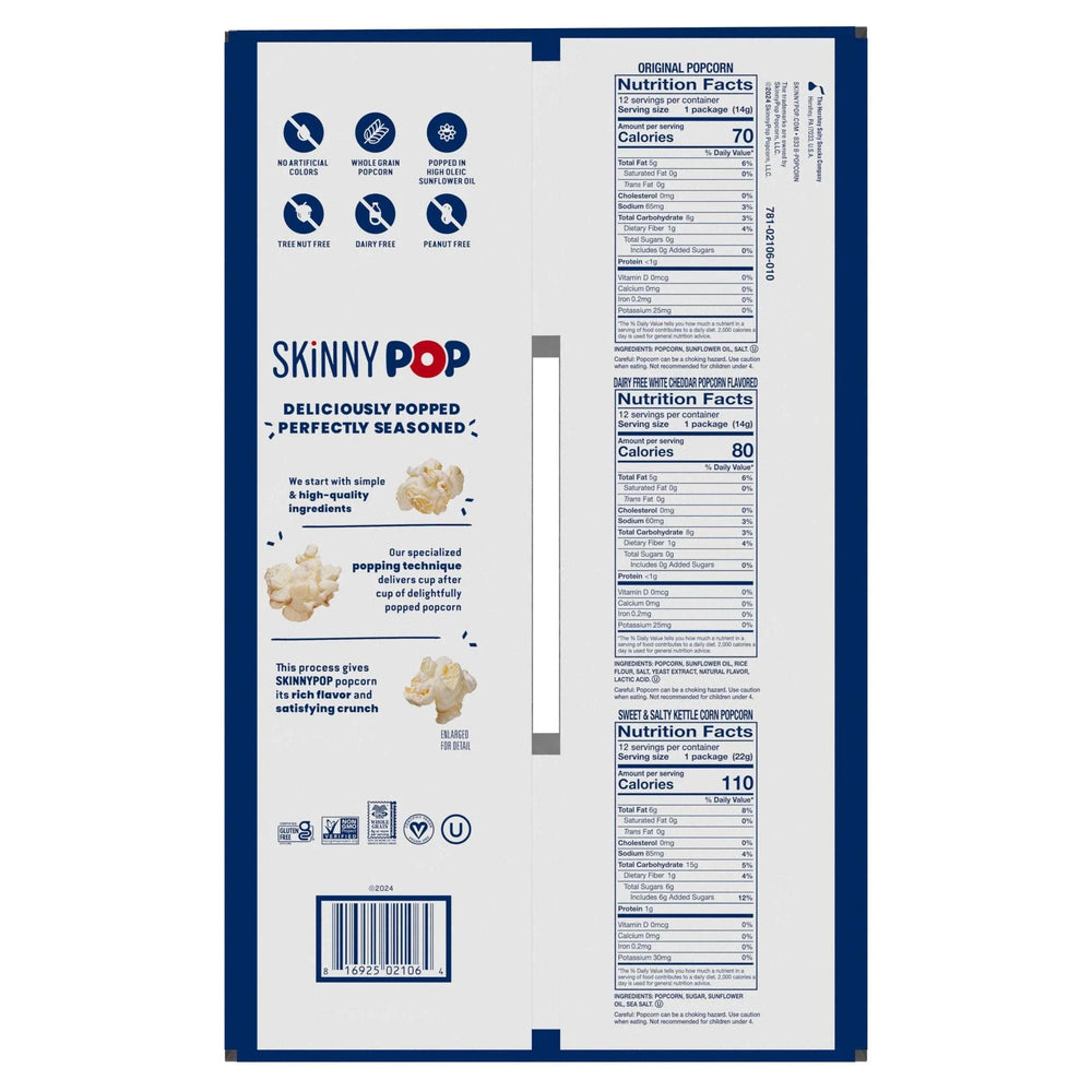SkinnyPop Popcorn, Variety, 36-count - USA MEGA SHOP