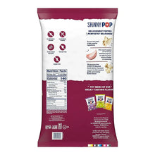 Gluten-free popcorn bag back side with nutrition facts and barcode