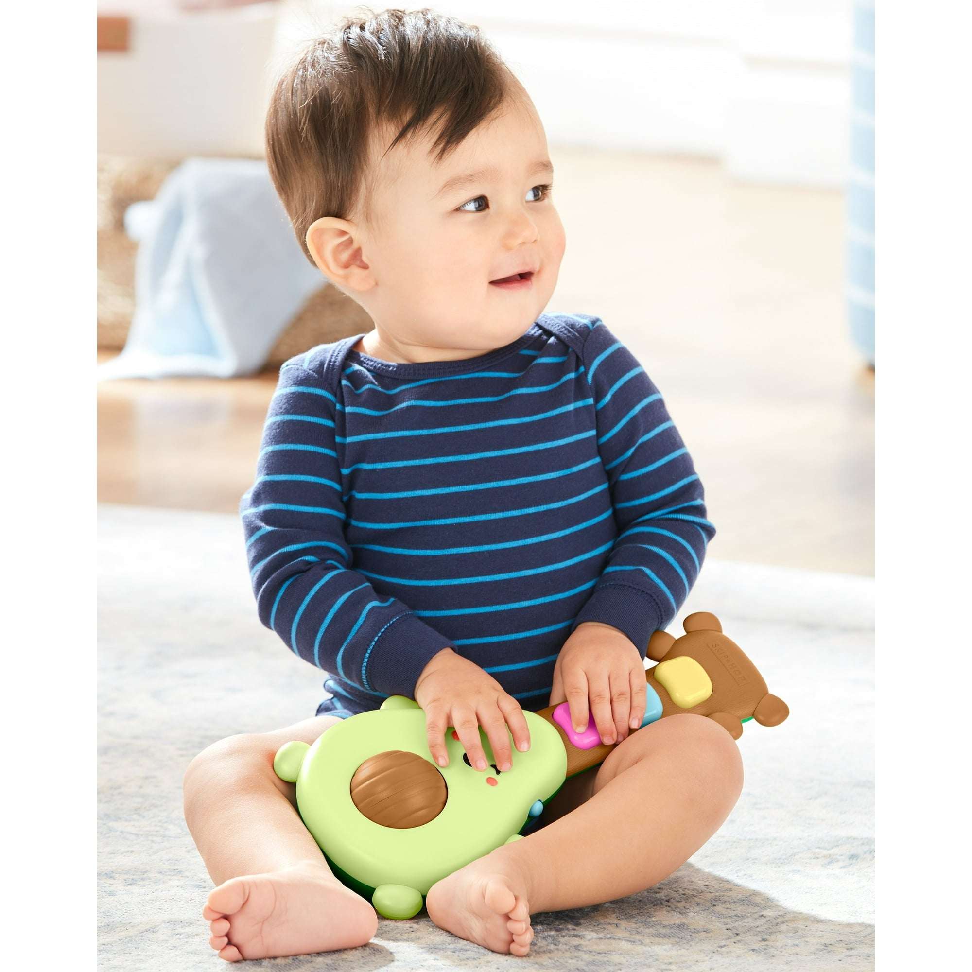 Skip Hop Farmstand Rock-a-Mole Guitar Baby Toy for Ages 6m+