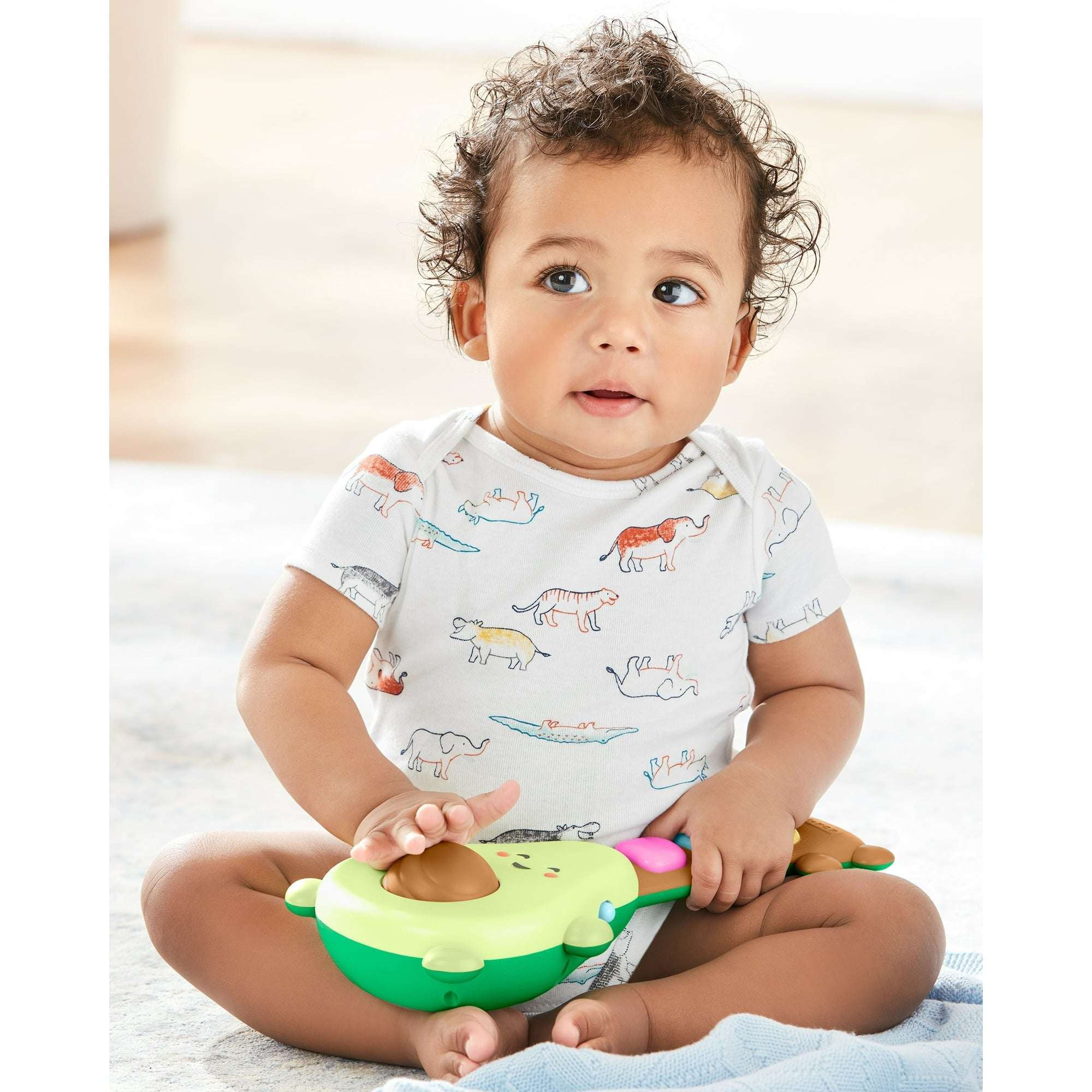 Skip Hop Farmstand Rock-a-Mole Guitar Baby Toy for Ages 6m+