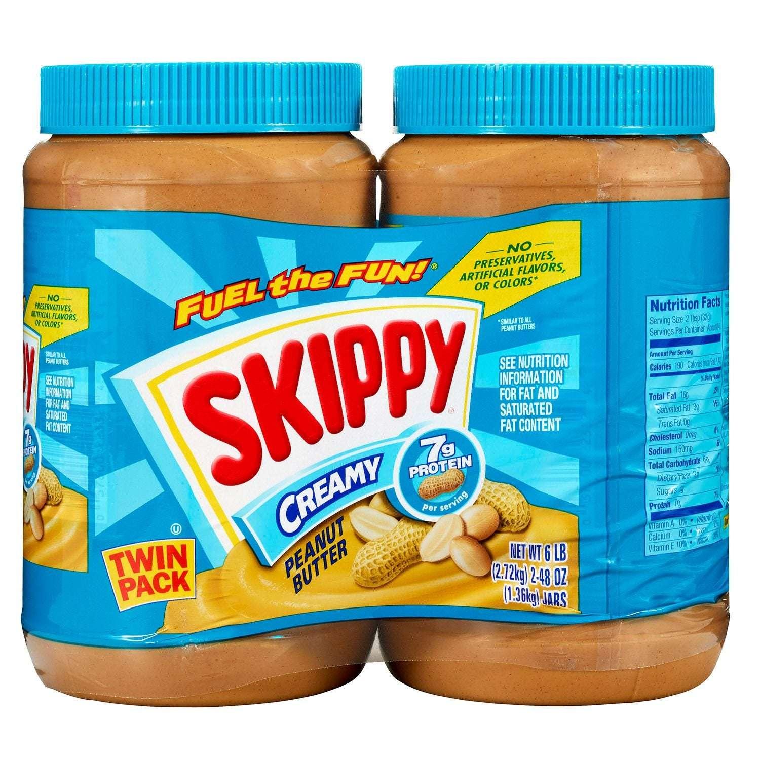 Skippy Creamy Peanut Butter Spread, 48 oz., 2 pk. - USA MEGA SHOP