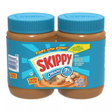 Skippy creamy peanut butter twin pack: two jars with blue lids