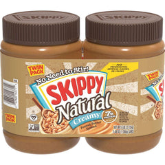 Skippy Natural Creamy Peanut Butter Spread, 48 oz., 2 pk. - USA MEGA SHOP