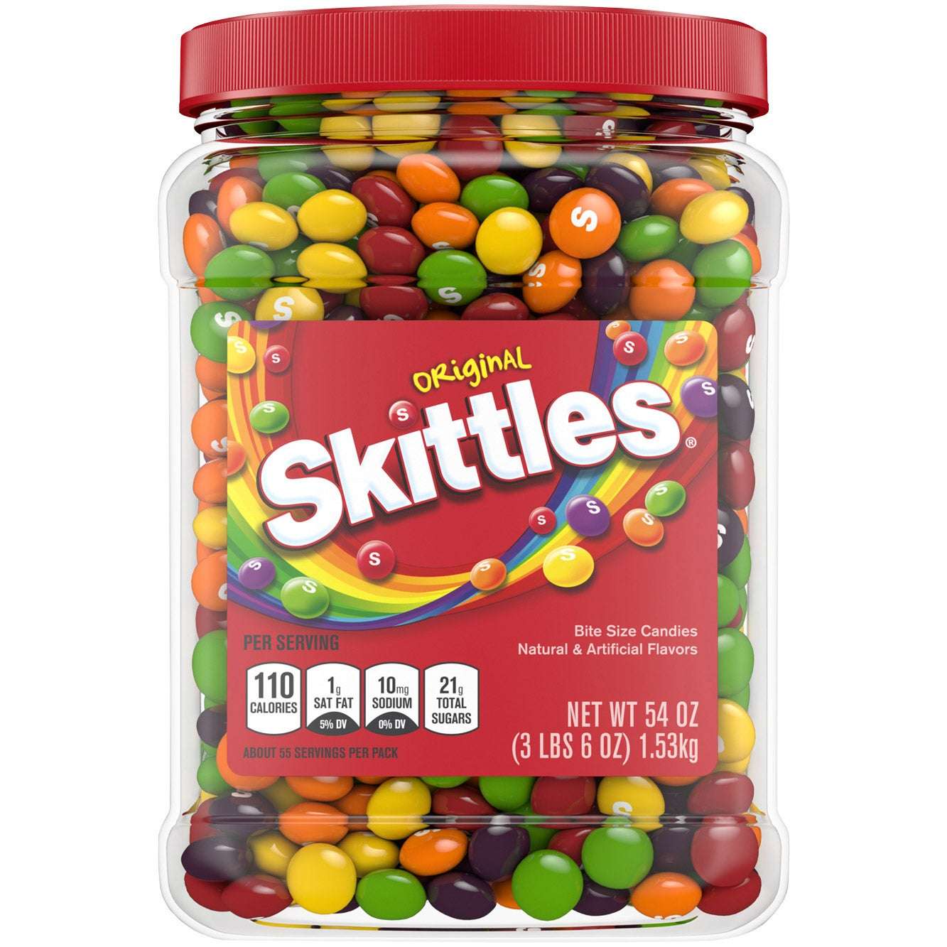 Skittles Bite Size Candies, Original, 54 oz