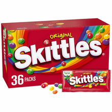 Red Skittles candy multipack box with Original flavor branding