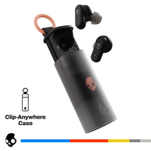 Skullcandy Dime EVO XT in-ear earbuds with black clip-anywhere charging case