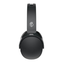 Black over-ear Bluetooth headphones with padded headband and round earcups