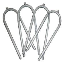 Galvanized trampoline wind stakes, four U-shaped ground anchors