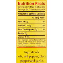 Nutrition Facts panel for Cajun seasoning, listing sodium and ingredients
