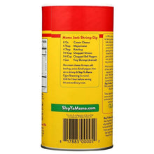Back label on Cajun seasoning can showing recipe and barcode