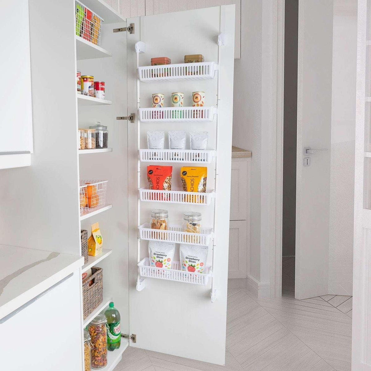 Smart Design 6-Tier Pantry Organizer with 6 Full Baskets, Choose Color