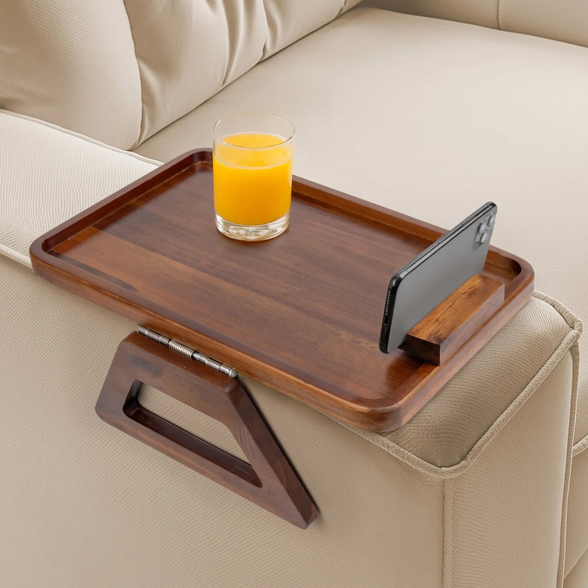 Smart Design Acacia Armrest Tray - USA MEGA SHOP