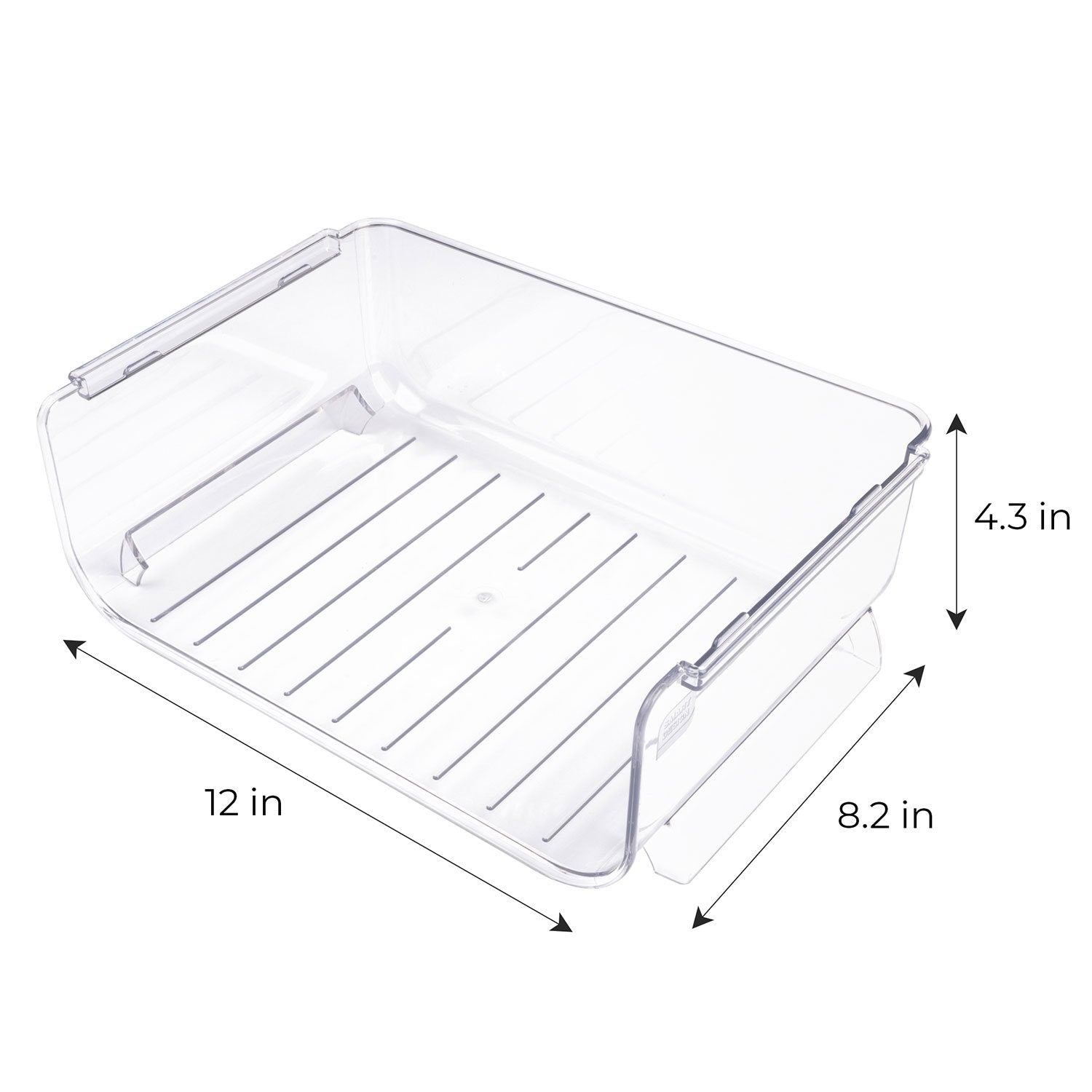 Smart Design 2-Pack Clear Stackable Bottle Organizer