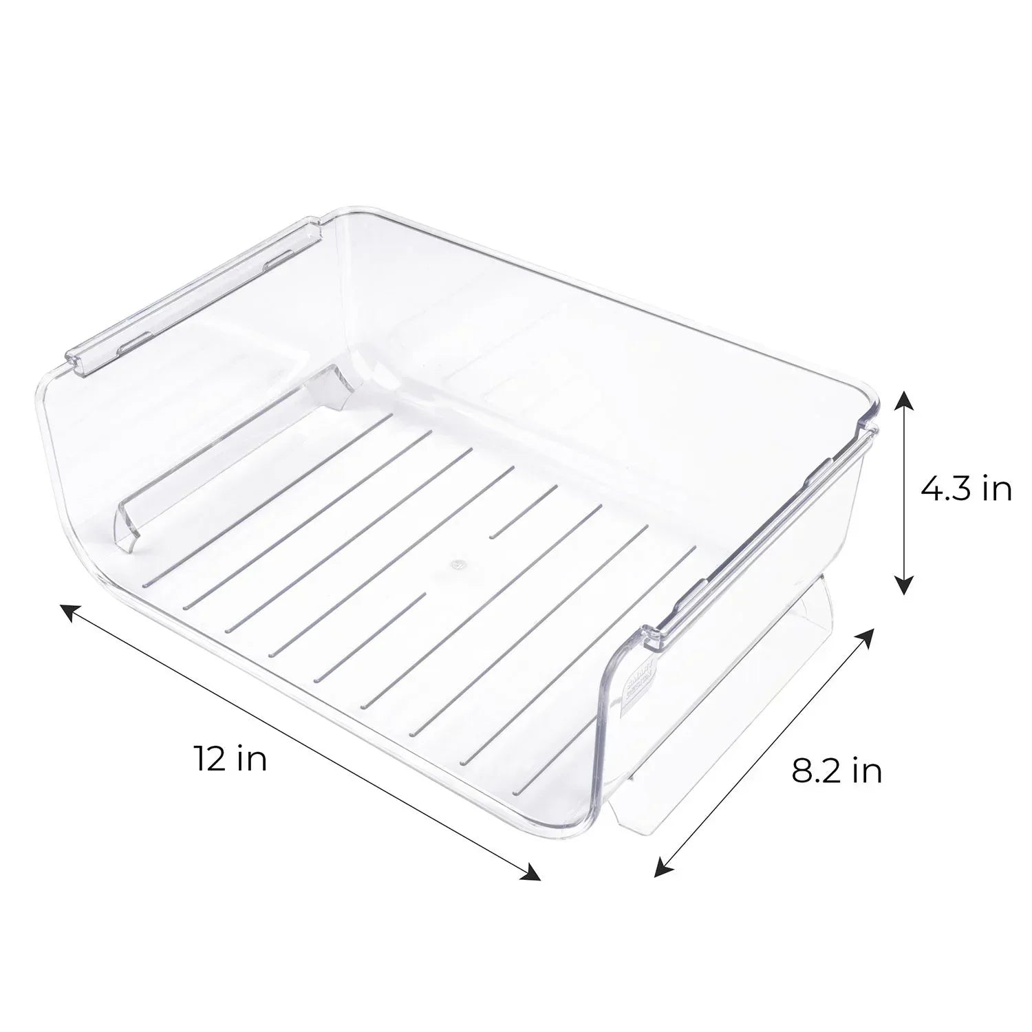 Smart Design 2-Pack Clear Stackable Bottle Organizer