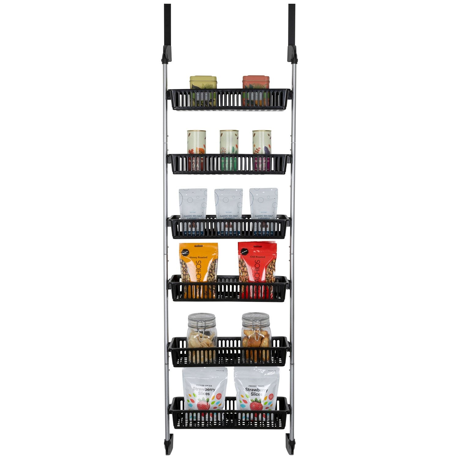 Smart Design 6-Tier Pantry Organizer with 6 Full Baskets, Choose Color