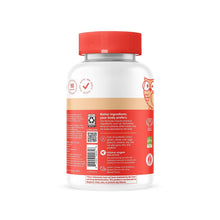 SmartyPants Kids Plus multivitamin bottle back label with ingredients and barcode