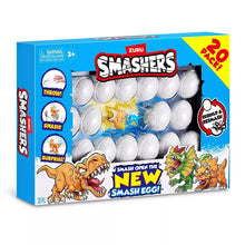 Dinosaur smash-egg toy set 20-pack box with dinosaur graphics and egg tray window