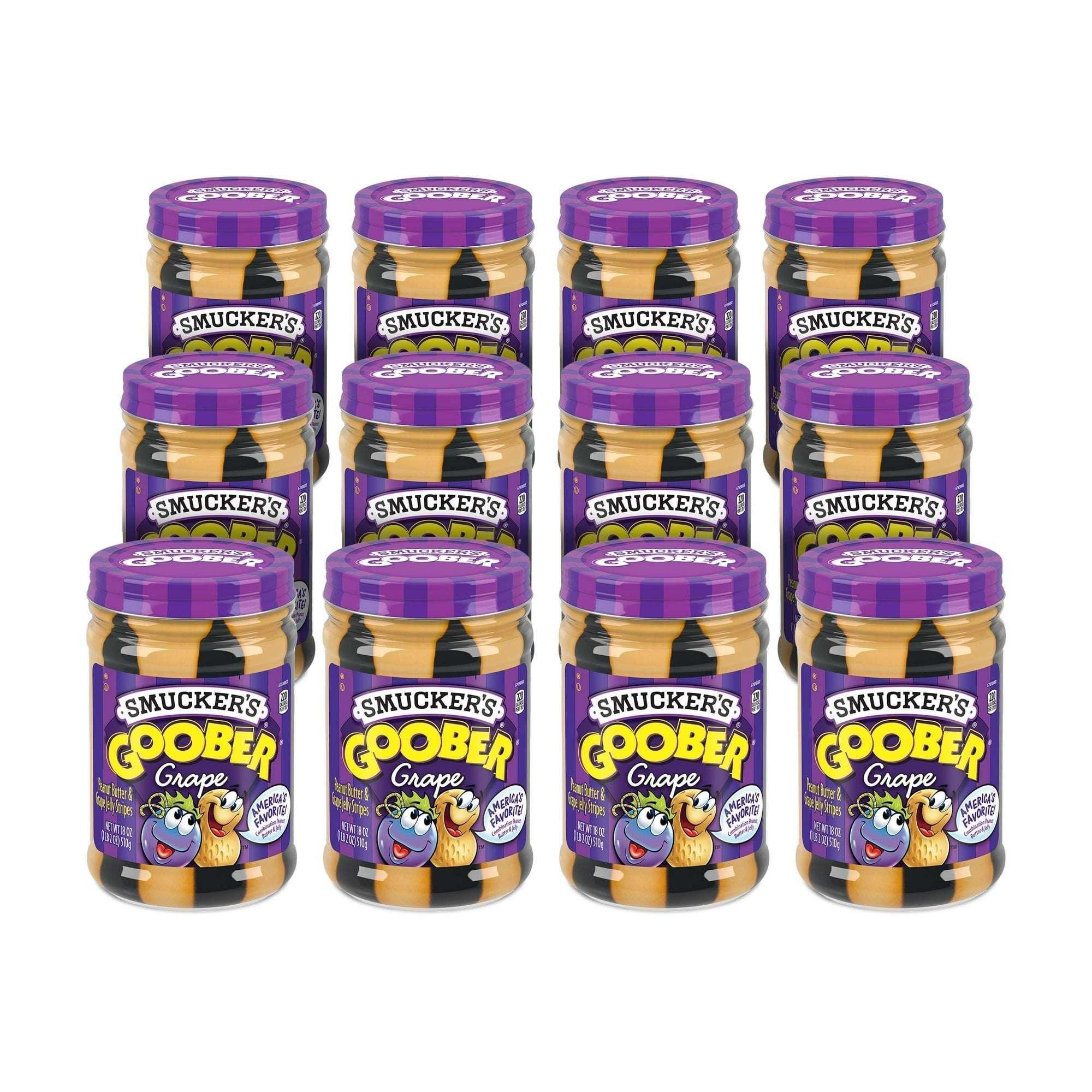 Smucker’s Goober Grape, Peanut Butter & Grape Jelly Stripes, 18 oz Jar
