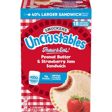 Smucker's Uncrustables frozen peanut butter & strawberry jam sandwich pack, 18ct