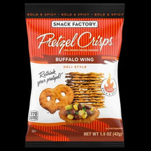 Pretzel Crisps Buffalo Wing deli-style pretzel cracker bag, Snack Factory