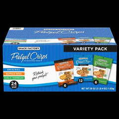 Snack Factory Pretzel Crisps, Variety Pack, 1.5 oz, 24-count