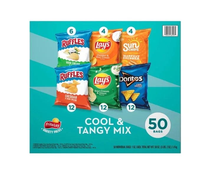 Frito-Lay Snack Mix, Cool & Tangy, Variety Pack Chips, 1 oz (50-pk)