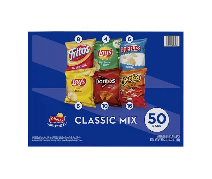 Frito-Lay Snack Mix, Classic, Variety Pack Chips, 1 oz (50-pk)