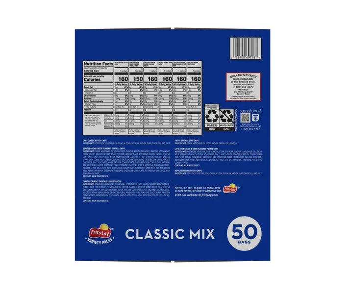 Frito-Lay Snack Mix, Classic, Variety Pack Chips, 1 oz (50-pk)