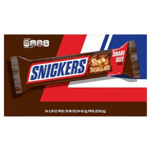 Share size Snickers chocolate candy bar wrapper with peanut filling artwork