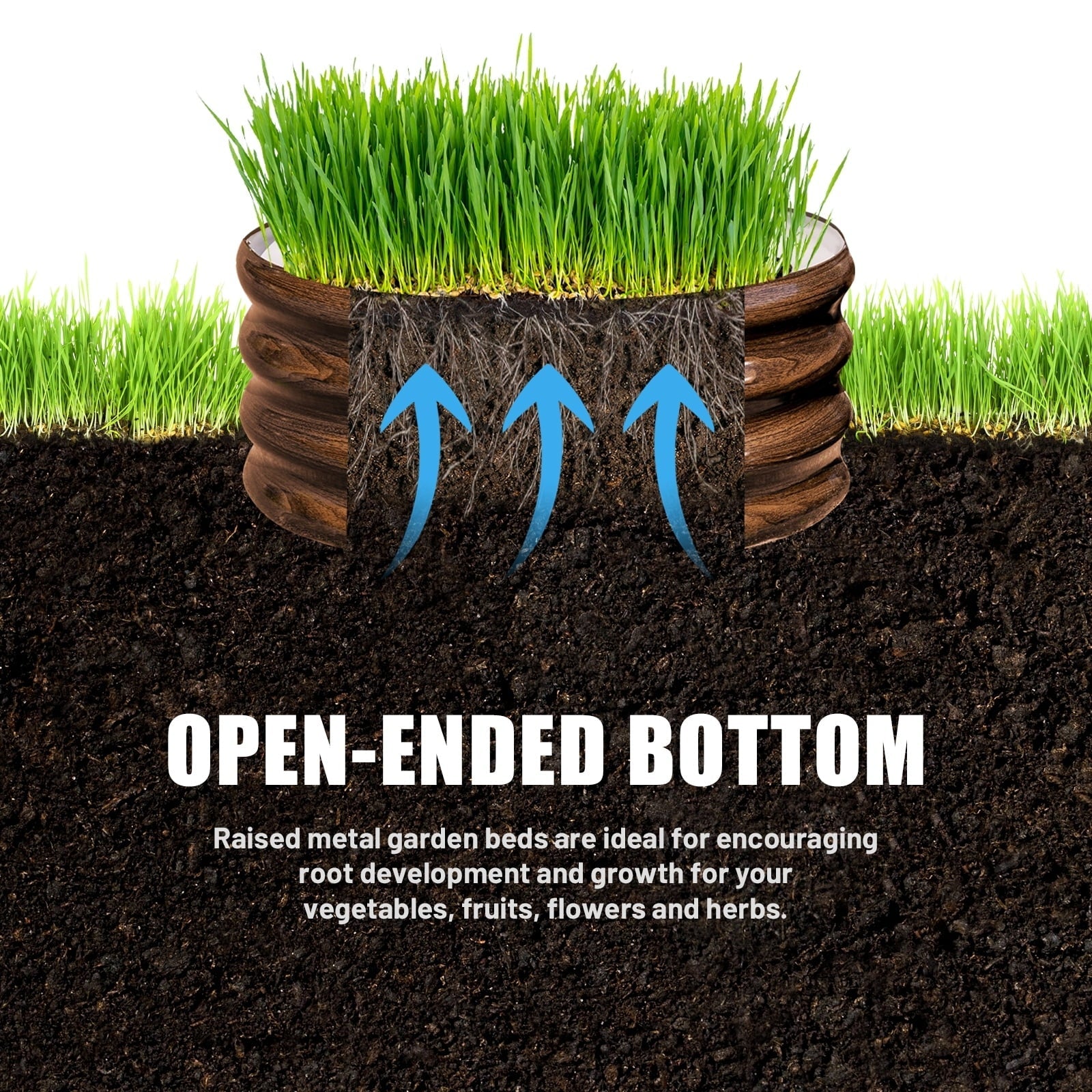 SnugNiture Galvanized Raised Garden Bed, 2Pcs 2x2x1ft Outdoor Raised Beds Kit for Vegetables and Flowers