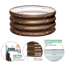 Brown galvanized metal raised garden bed with safety round-corner design view