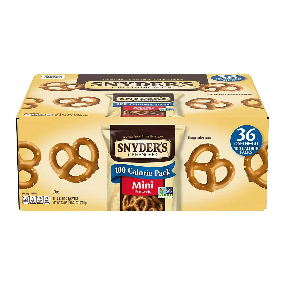 Snyder's of Hanover Mini Pretzels, 100 Calorie Individual Packs, 36 ct. - USA MEGA SHOP
