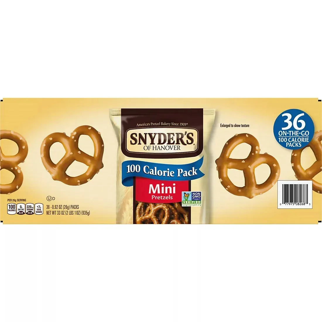 Snyder's of Hanover Mini Pretzels, 100 Calorie Individual Packs, 36 ct.