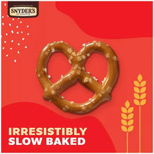 Mini Pretzels 100-calorie pack with pretzel shapes and slow baked badge
