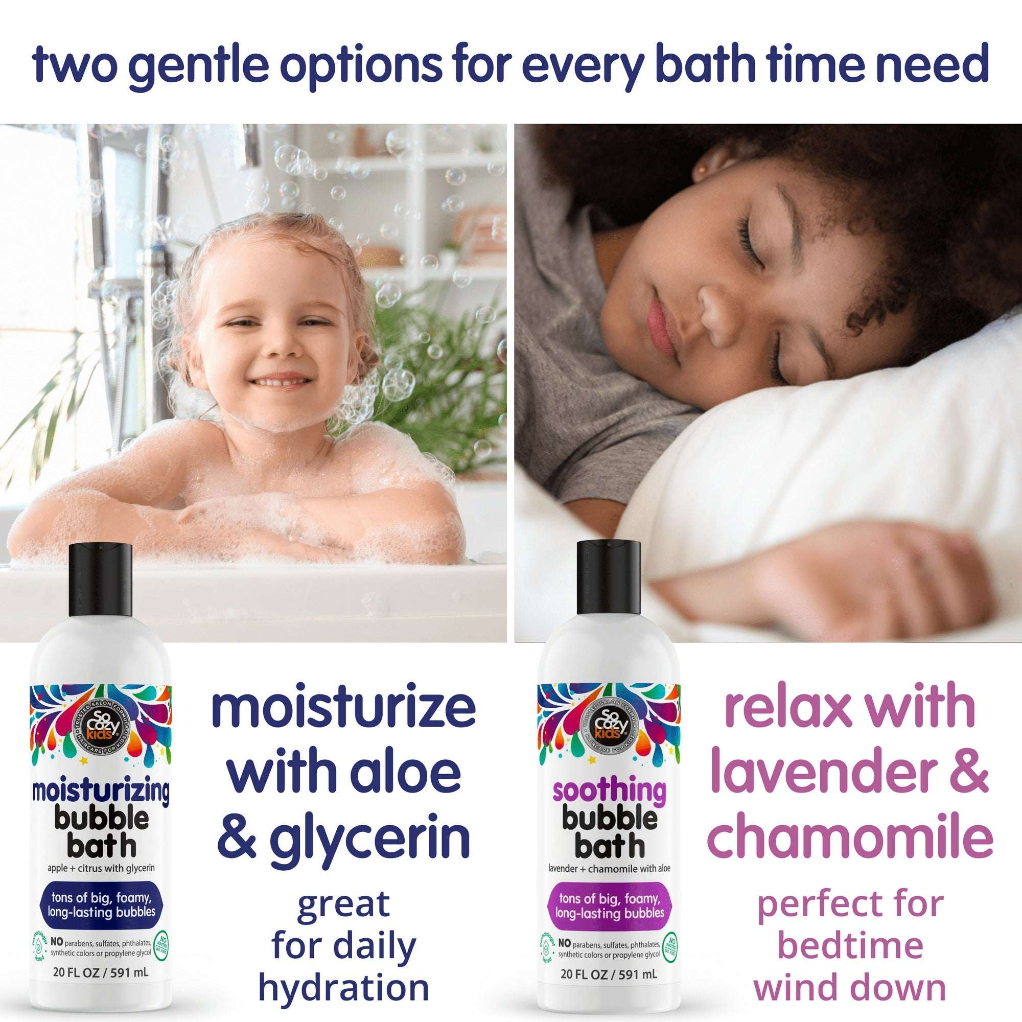 SoCozy Kids Apple & Citrus Moisturizing Bubble Bath & Body Wash, 20 fl oz