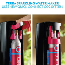 SodaStream Terra water maker with Quick Connect CO2 cylinder attached