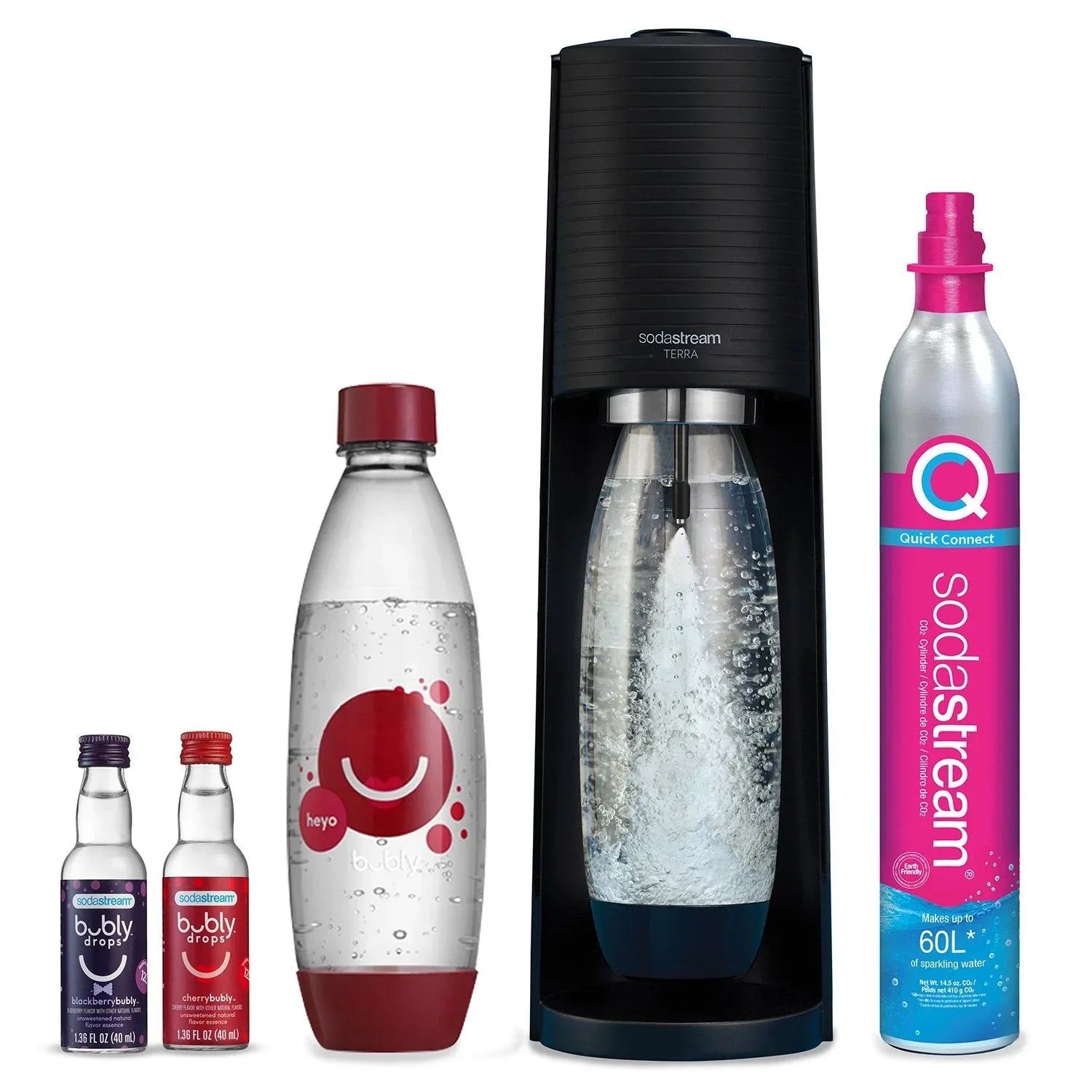 SodaStream Terra Starter Kit with Cherry Bubly Designed Bottle - USA MEGA SHOP